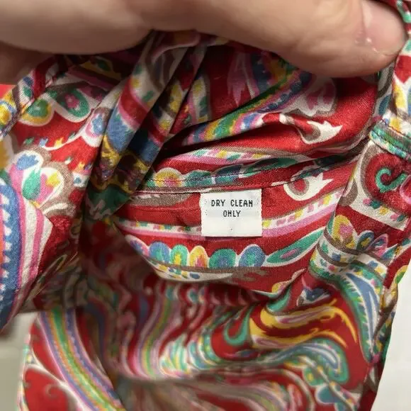 Vintage Polo Ralph Lauren 100% Silk Button-Down “Paisley”